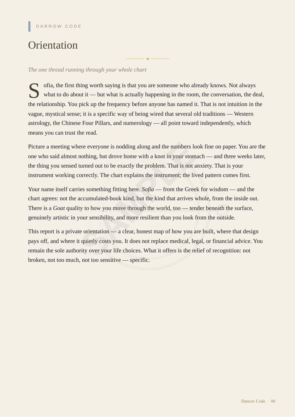 CORE Report sample — page 6 of 24