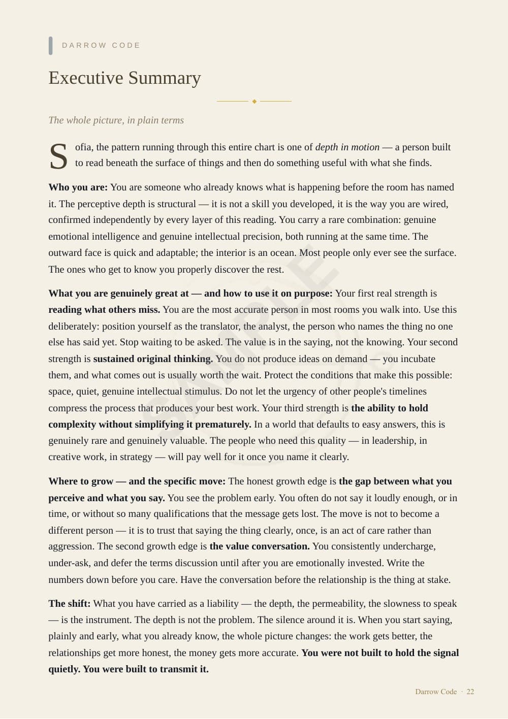 CORE Report sample — page 22 of 24