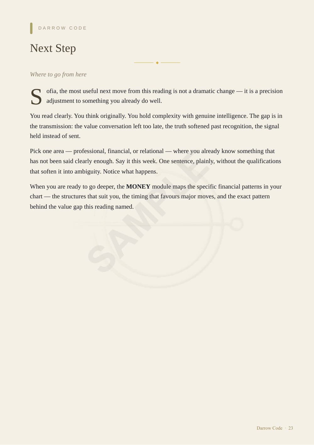 CORE Report sample — page 23 of 24
